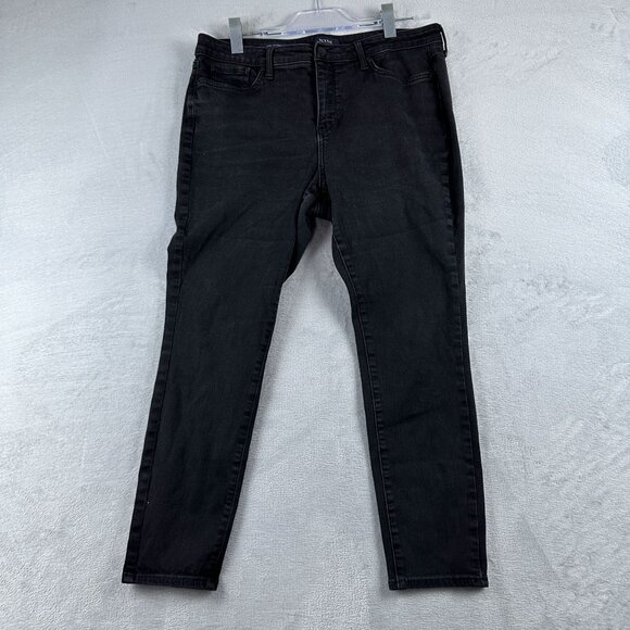 NYDJ AMI Skinny Jeans Womens Size 14P Lift X Tuck Technology Stretch Black - Picture 1 of 12